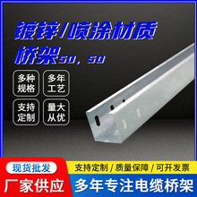 佛山廠家批發槽式電纜橋架鍍鋅線槽橋架50*50通訊光纜電線槽現貨