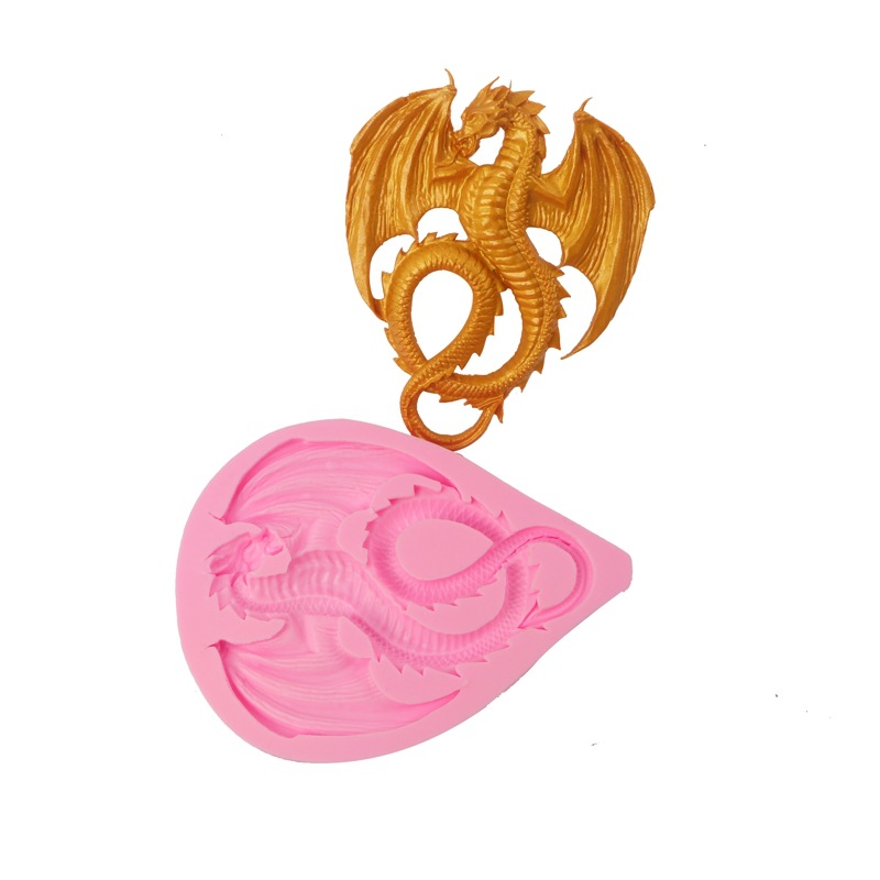Gran pterosaurus dinosaurio molde de silicona fondant cake molde de hornear molde de decoración de pastel de chocolate