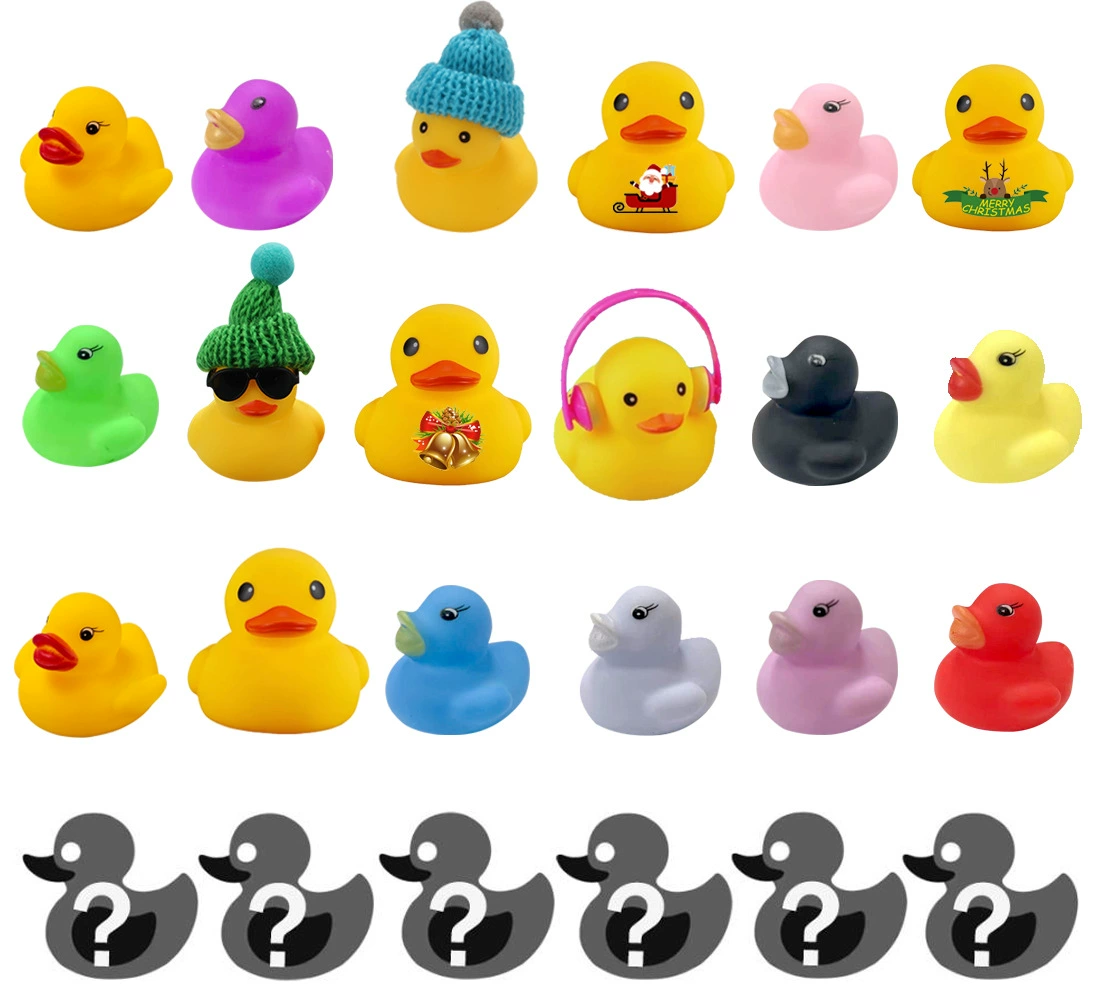 Резиновая утка B.Duck рождественский календарь, настраиваемые 18/24 набора утят, подарочная коробка цвета