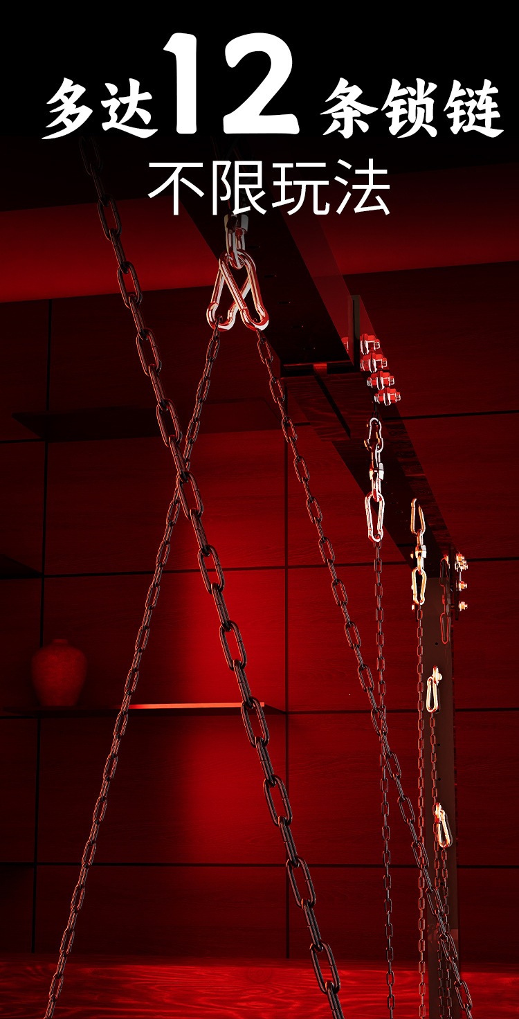 Jiuai SM-5 Black Metal Adult Swing Set with Tripod Stand — detail image 6