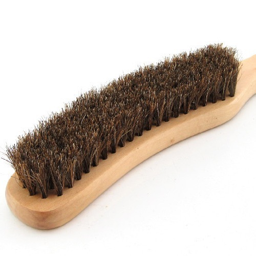 En stock suministro cepillo de polvo de cerdas de caballo ropa eliminación de polvo mango de madera maciza cepillo varios suministros domésticos eliminación de polvo cepillo de cerdas de caballo