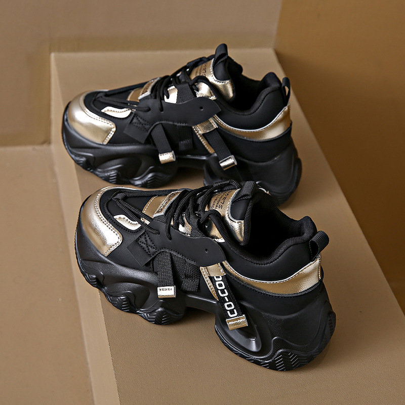 Dam Fritidsskor Sneakers Gummisula Dämpad Halkbeständig lättviktssko Sneakers_voghion.com