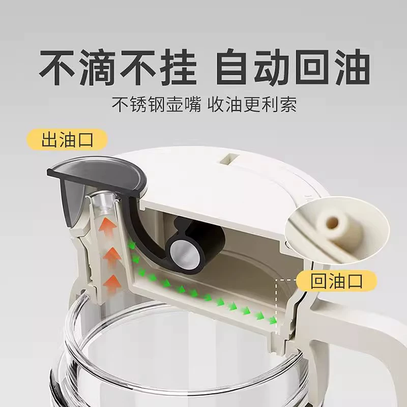 Automatic foldable glass antibacterial hermetic oil dispenser canned