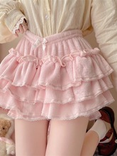 实拍南瓜裤Lolita秋冬jk加绒打底裤洛丽塔日系灯笼裤女