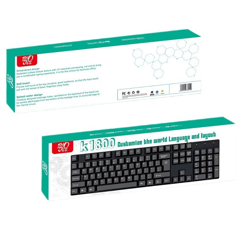 Cross-Border Small Language Spot Keyboard Russian Spanish Arabic French Layout USB Wired 104 Export Keyboard
