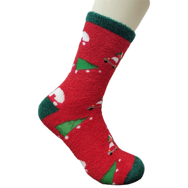 Мужские носки до середины икры LT, жаккардовые носки из чистого хлопка, Рождественская серия, Европейская и американская мужская и женская мода