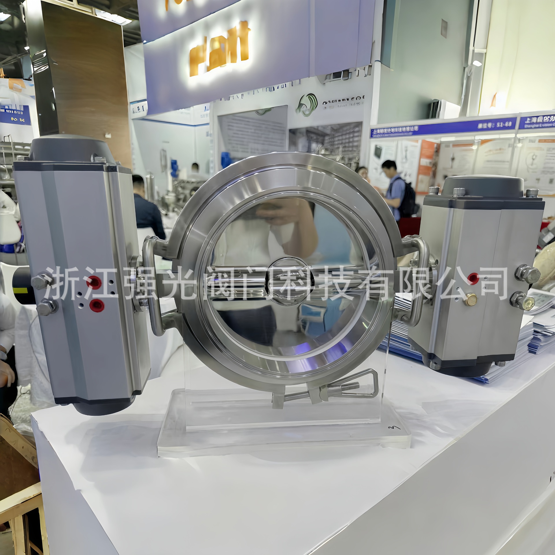 卫生级食品级不锈钢气动双转子计量蝶阀快装卡箍法兰连接304/316L