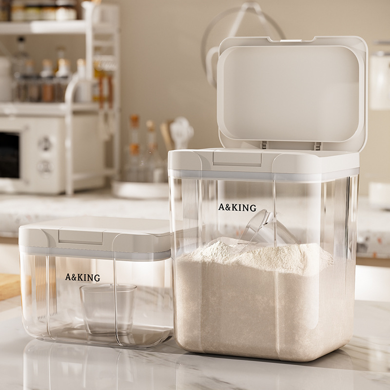 Barril de arroz a prueba de insectos barril de sellado a prueba de humedad granos gruesos caja de almacenamiento de prensado de harina de cocina granos de grado alimenticio caja de almacenamiento de arroz