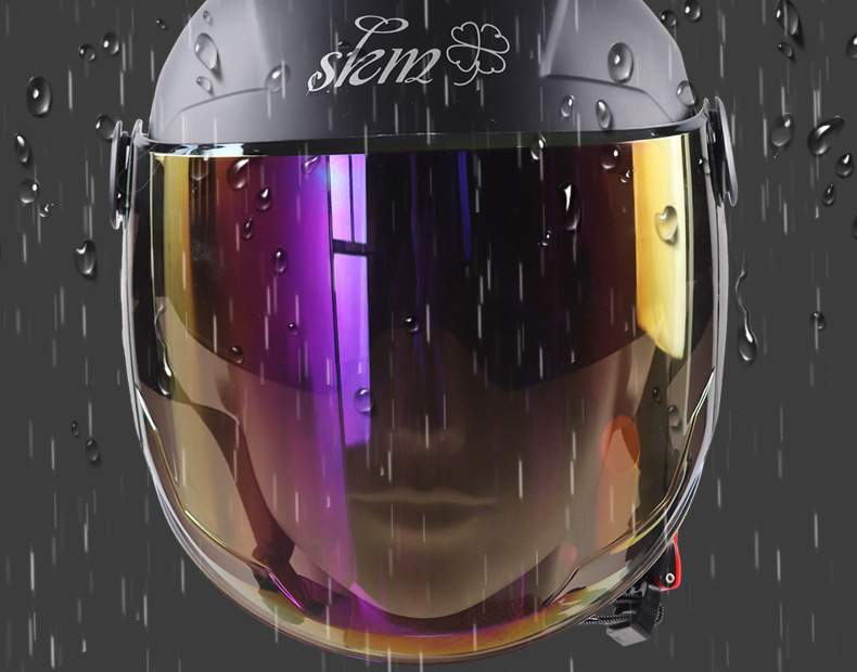 2025 new in stock electric car helmet double mirror men and women summer sunscreen four seasons universal battery motorcycle helmet