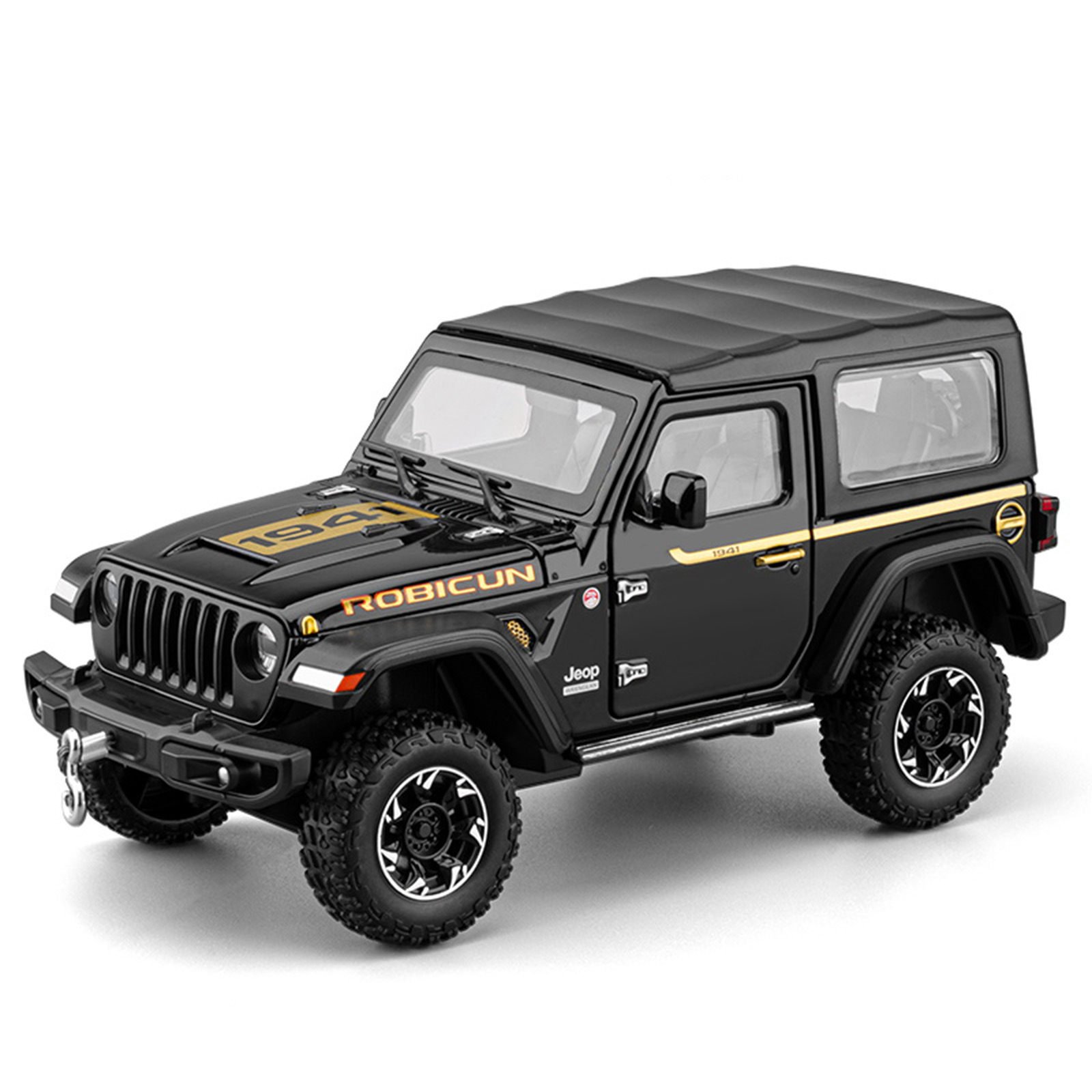Simulación 1:24 Jeep jeep Wrangler aleación modelo todoterreno gancho estiramiento desmontaje techo niño juguete