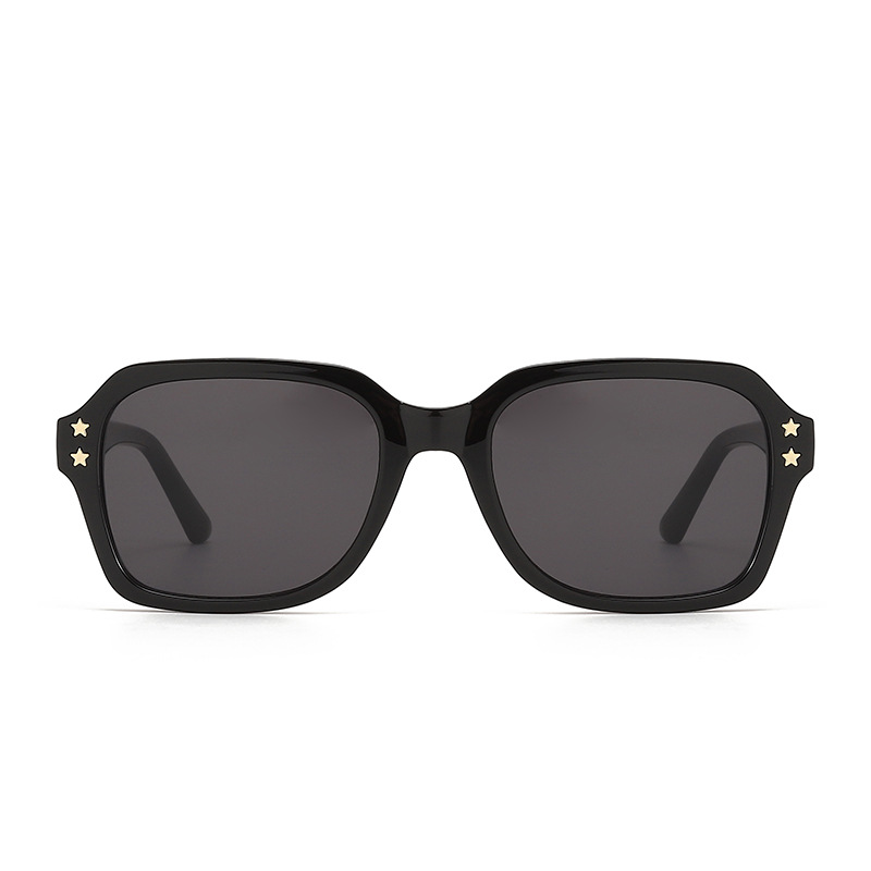 Nuevas gafas de sol de montura cuadrada transfronterizas, gafas de sol personalizadas de tendencia europea y americana, gafas de sol retro de alta gama, protección UV