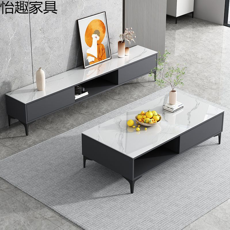 Home Storage Storage Cabinet Integrated Small Apartment Tv Cabinet Coffee Table Tv Cabinet Living Room 2025 New Floor-Standing