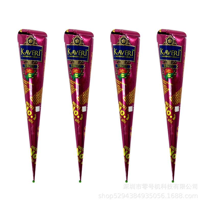 kaveri纯植物海娜膏棕色防水持久印度手绘膏临时纹身艺术绘画彩绘|undefined