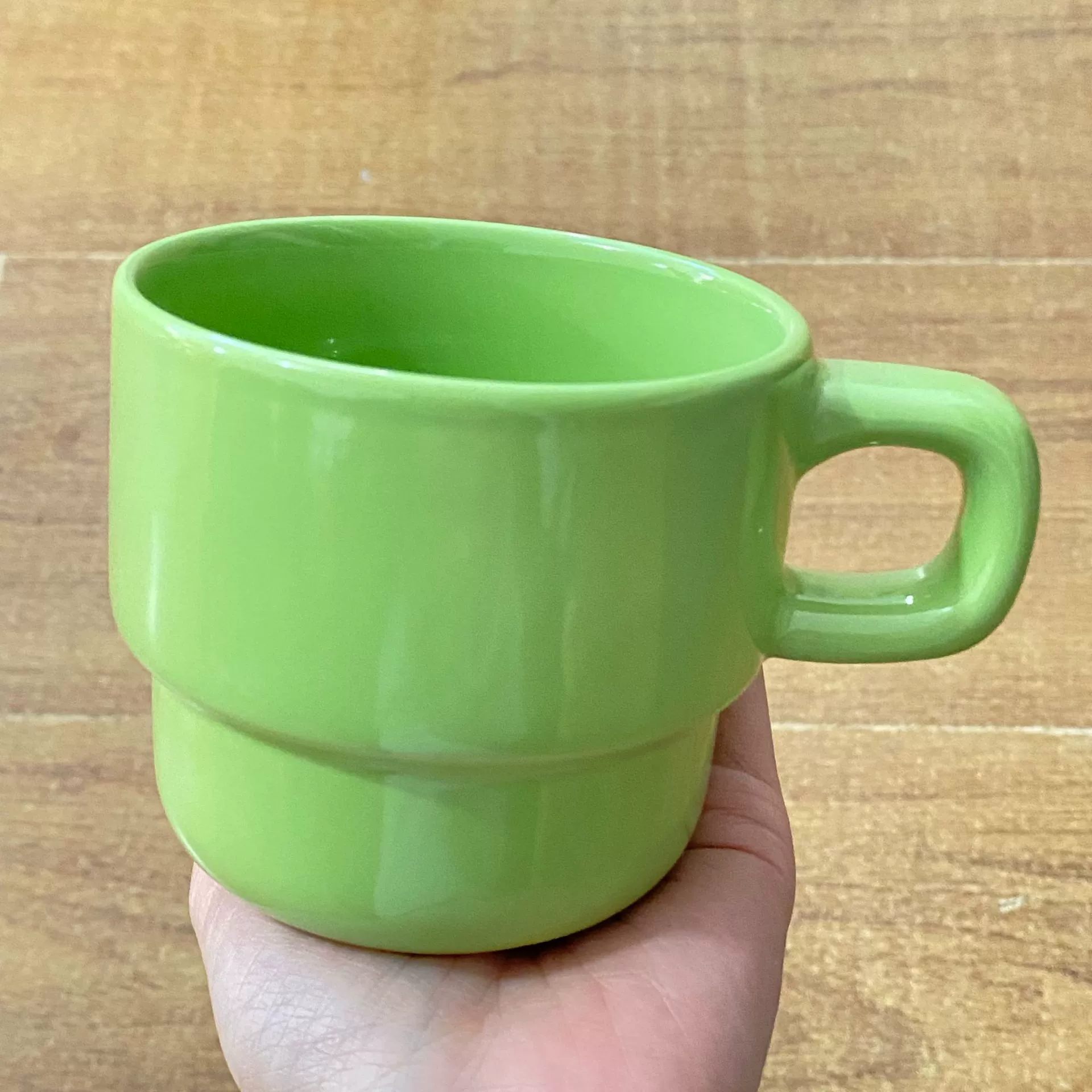 [新品 ins卡通叠叠杯多巴胺陶瓷马克杯情侣喝水杯子早餐牛奶咖啡杯]