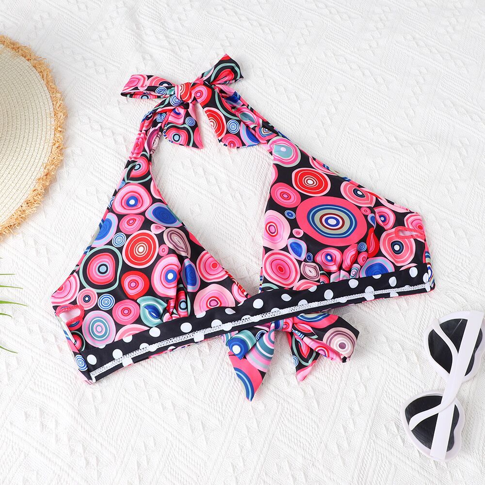 Sexy Bikini Set Mit Hohem Bund Und Muster Für Damen - Bademode_voghion.com