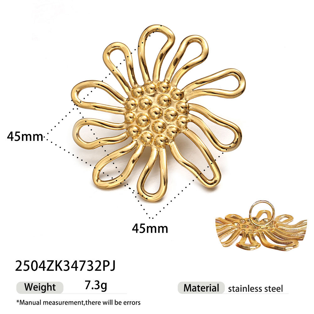 Tena Europa y América Alta retención de color 18k oro concha de acero inoxidable concha de estrella de mar collar de cuerda gruesa ins joyería de explosión transfronteriza image 20