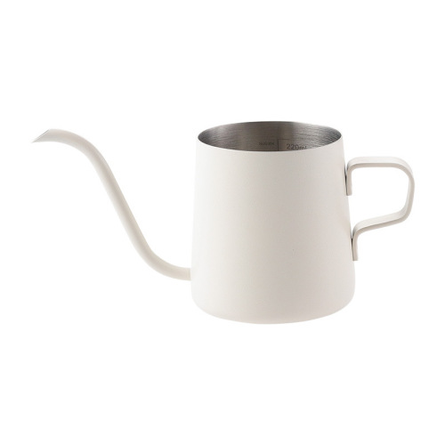 Fully hanging pour-over coffee pot with bamboo lid, engraved scale, 304 stainless steel, precise 4mm pour-over coffee pot with long spout