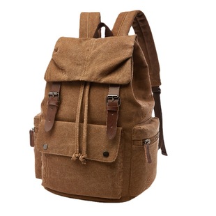 Factory direct new canvas bag shoulder computer bag Korean tide bag shoulder student bag travel backpack