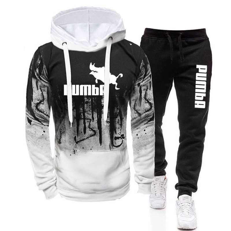 2025 Cross-Border European and American New Men's Sweatshirt Suit Men's Youth Autumn and Winter Trendy Casual Sports Hoodie