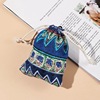 Ethnic retro multicoloured bag, ethnic style, Birthday gift, 9×11cm