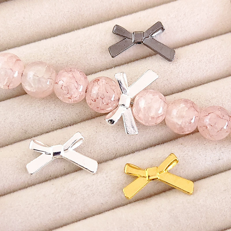 Alloy Bow Bead Through Hole Bright Silver Spacer Beads Ancient Silver Bracelet Beads Bracelet Beads DIY Jewelry Accessories Alloy Bow Bead Through Hole Bright Silver Spacer Beads Ancient Silver Bracelet Beads Bracelet Beads DIY Jewelry Accessories