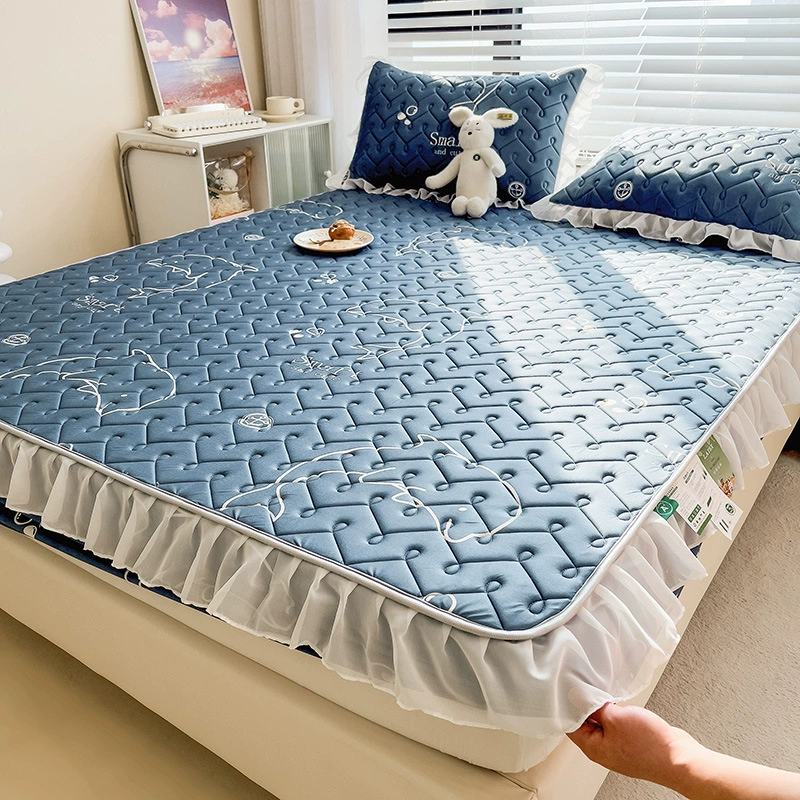 Summer silk mat, set, sheet, 3 piece set, washable