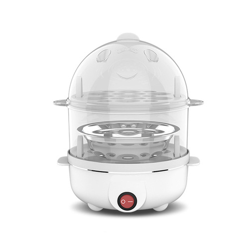 Double-layer automatic shut-off steam egg cooker, multifunctional home student dormitory breakfast nutrition machine egg cooker