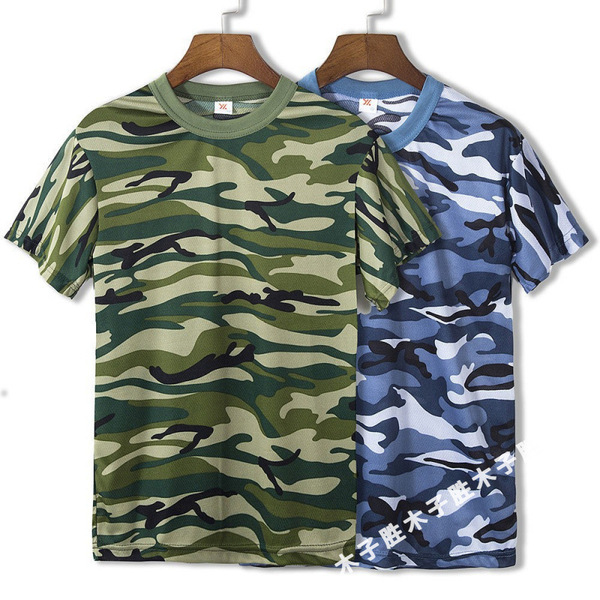 Summer camouflage quick dry tactics T-shirt