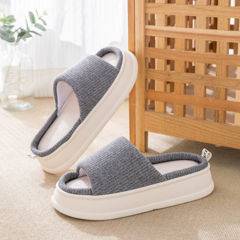 Новые четыре сезона пара льняных шлепанцев для дома в помещении