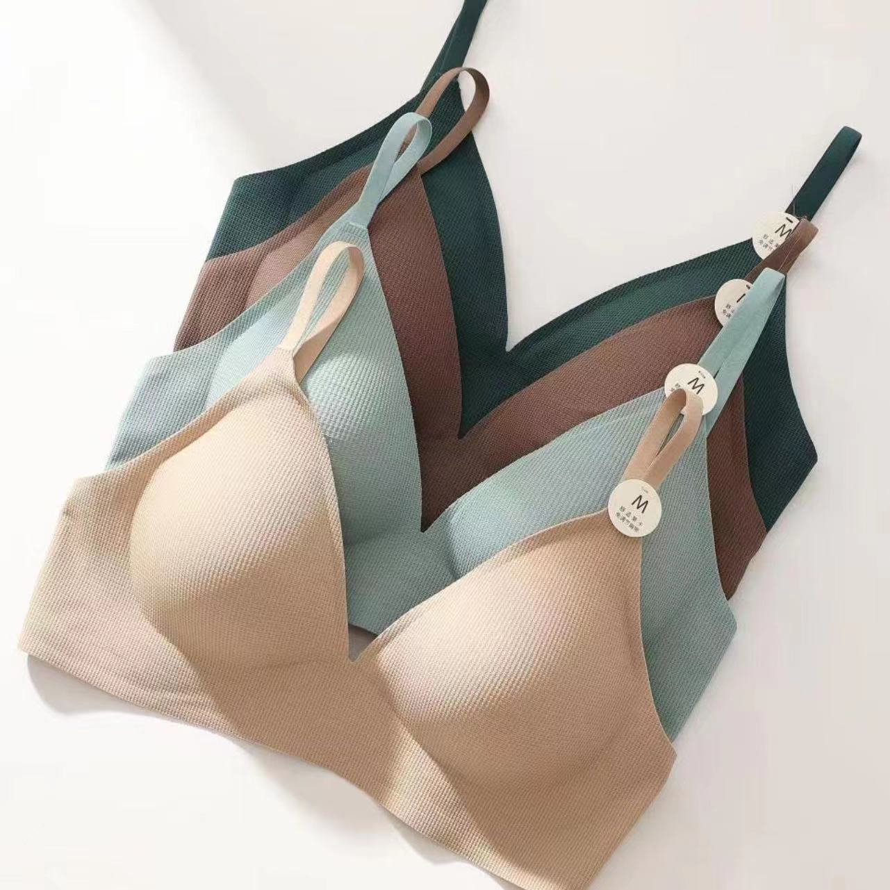 Ob102 nicho semi-líquido suave textura de la galleta elegante pecho grande pequeño Otoño e Invierno simple pequeño pecho ropa interior