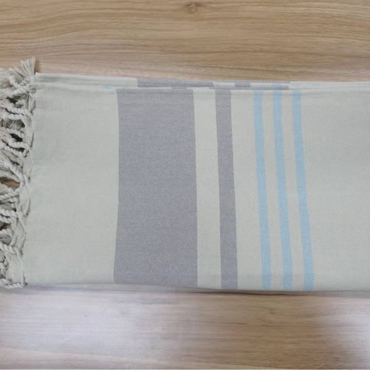 Exportación de la fábrica directa de Europa y América popular a rayas borla Toalla de playa de algodón toalla turca absorbente Gran toalla de baño teñida de hilo