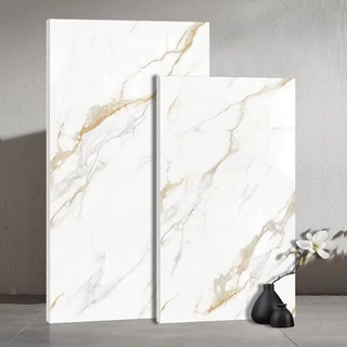 广东佛山瓷砖奢石连纹鱼肚金别墅750X1500客厅餐厅卫生间墙砖地砖