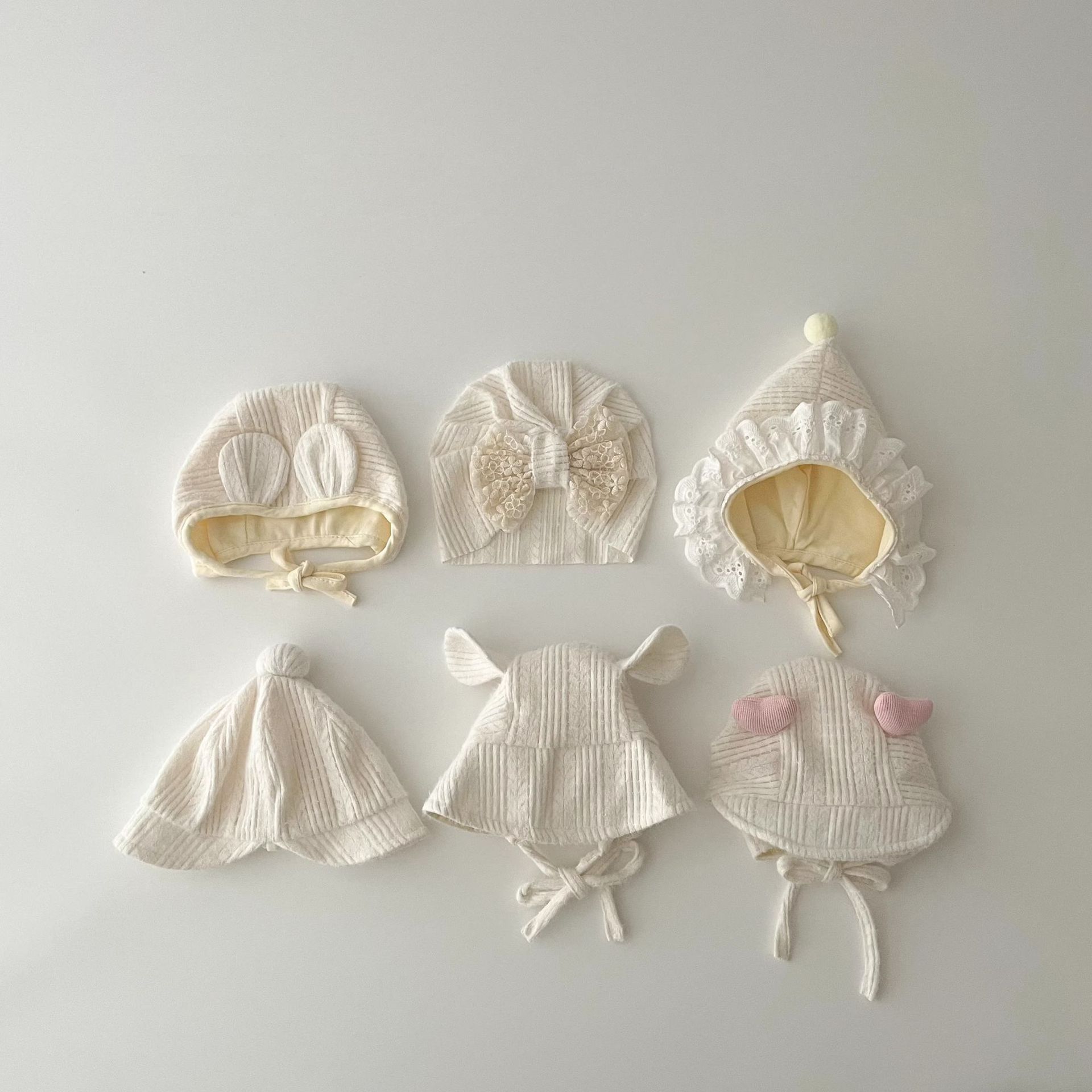 baby hat efterår og vinter ins version med bomuldskant prinsesse høreværn spædbørn palace hovedbeklædning hat_voghion.com