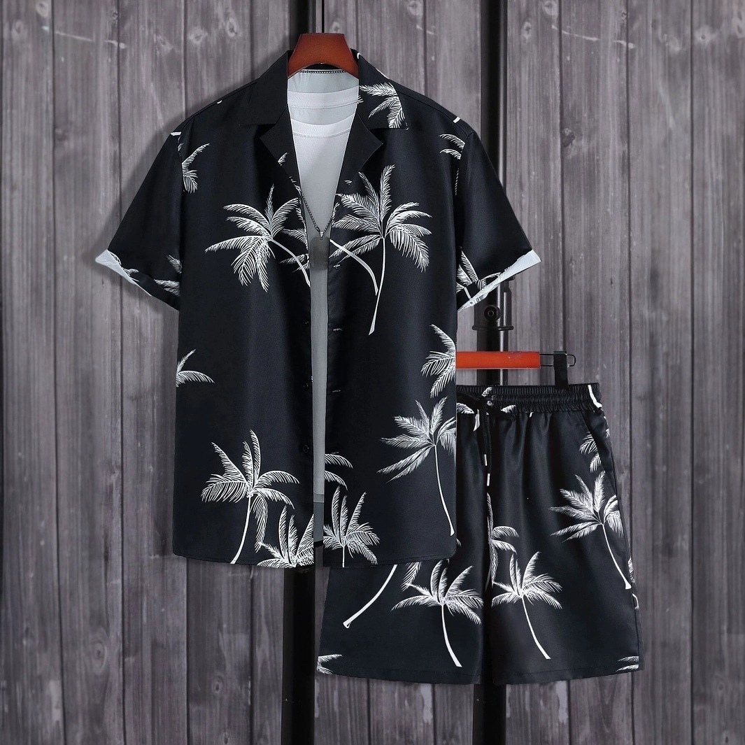 2025 Summer New Men's Shirt, 3D Digital Print Hawaiian Casual Short-Sleeve Shirt, Trendy Men's Shirt