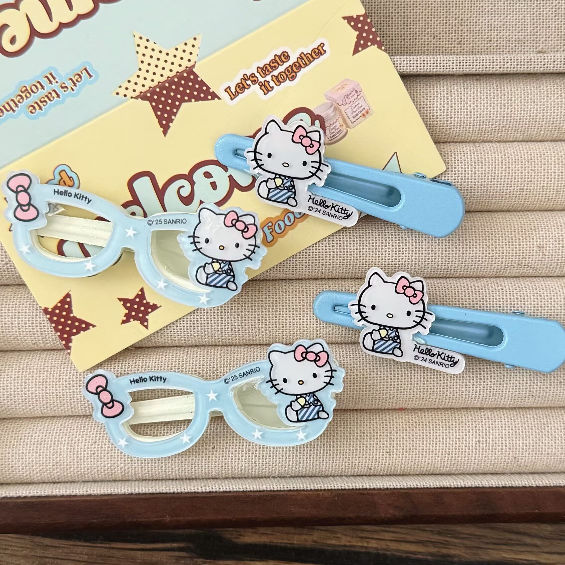 sweet blue color  glasses barrettes japanese good-looking cute girl side clip hairpin hair ornaments clip new
