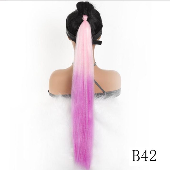 Fábrica de niñas elásticas pelucas de cola de caballo trenzas de boxeo trenzas de cuerda elástica de color trenzas de caballo para niños pelucas de cola de caballo