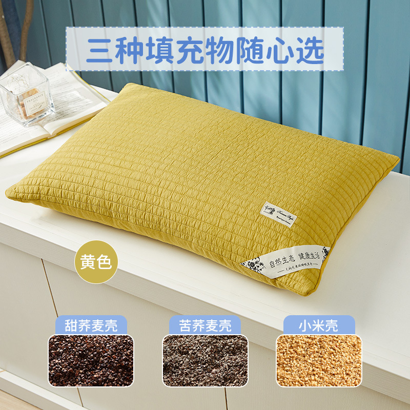 そば枕は全そばの皮を分解して枕の芯を充填して睡眠の頚椎の家庭用寮のシングル男性の硬い枕を保護することができます。|undefined