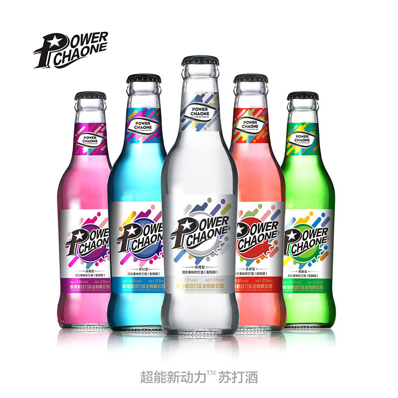 Powerful Soda Wine 275ml*24 Bottles Low Price Whole Box Wholesale Fruit Wine New Power Manufacturer Direct Delivery Mixed Fruity Soda