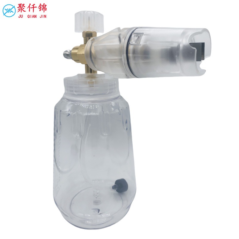 Foam watering can transparent car wash water gun cleaning accessories adjustable multi-angle high pressure cleaning machine foam PA pot