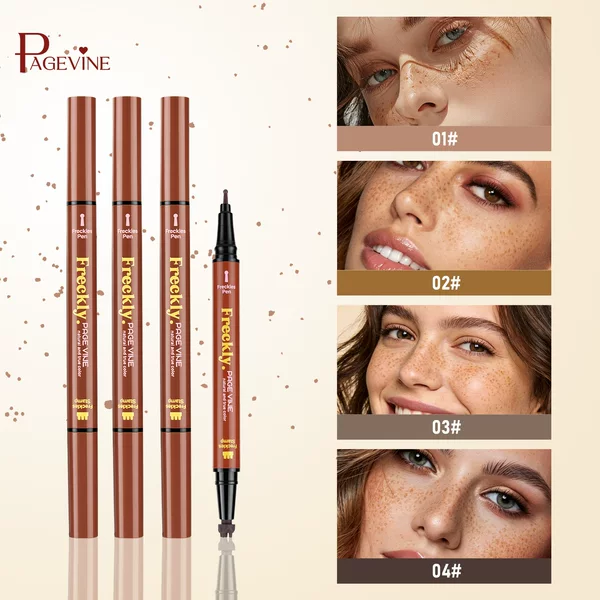 Makeup Page Vine Natural Freckle Pen Double-Ended Stamp Waterproof Long-Lasting Easy-To-Apply Color Makeup Freckle Pen Cross-Border