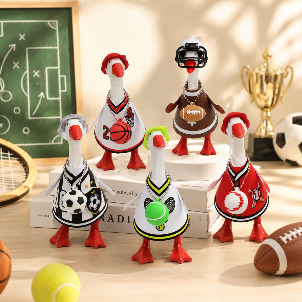 Game Day Football Player Jersey & Protective Helmet Set