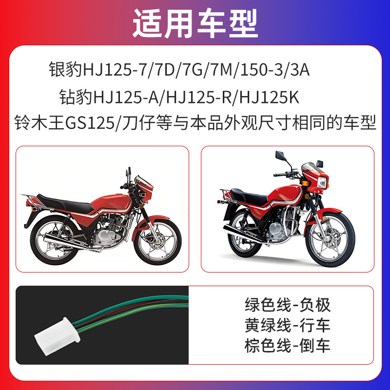 Adaptable a la motocicleta Suzuki King GS125 cuchillo leopardo 125 luz de freno con bombilla de luz trasera