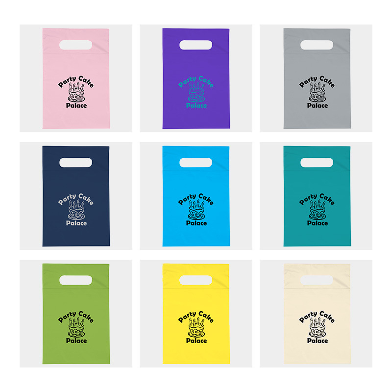 眼镜店四指袋烘焙袋服装袋打包袋面包手提袋可降解塑料袋定印logo|ru