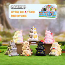撸猫叠叠乐盲盒可爱萌宠桌面摆件创意卡通车载装饰七夕小礼物