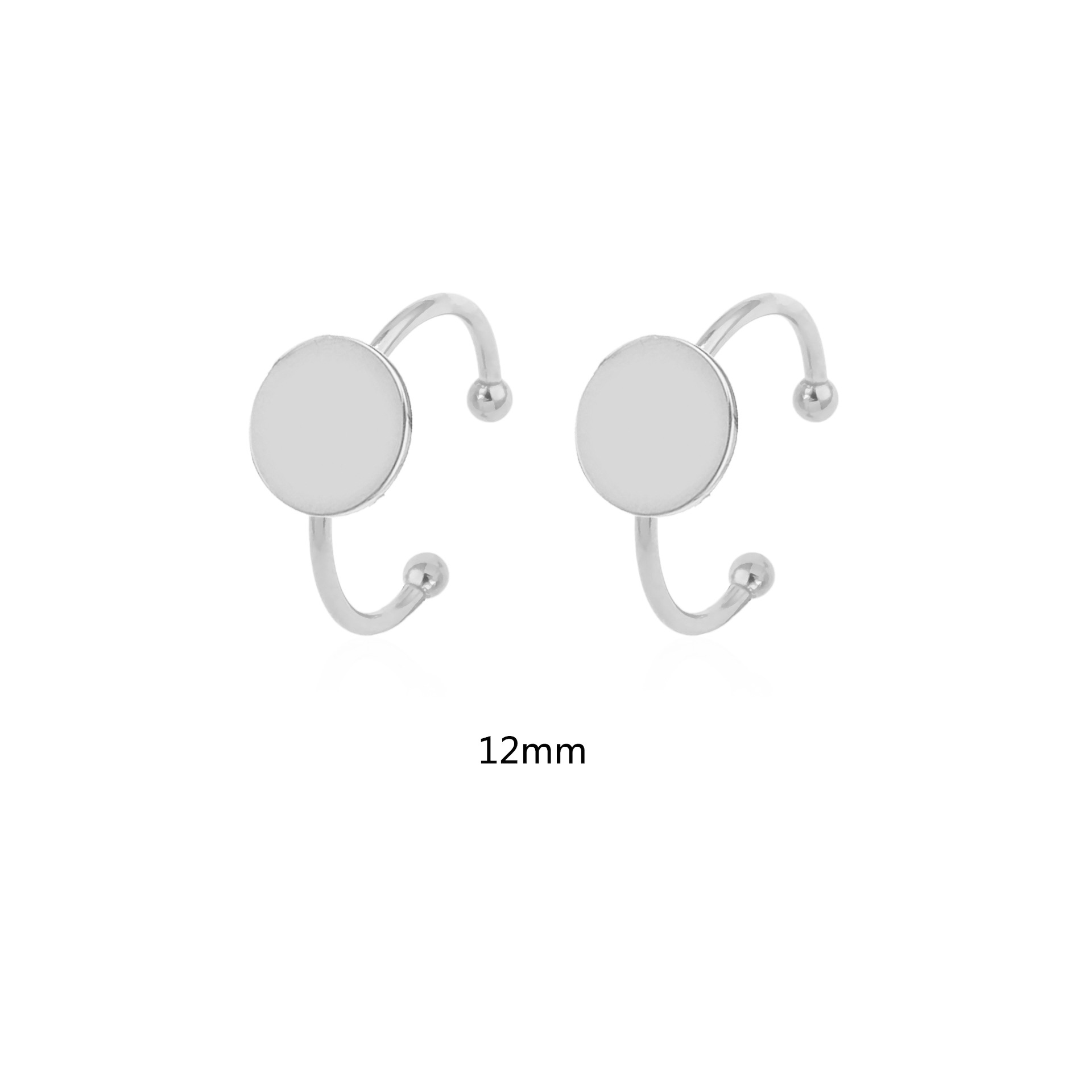 Acero inoxidable color-preservación pulido anillo titular DIY anillo plano anillo superficie horno oro incrustaciones perla apertura anillo titular Accesorios