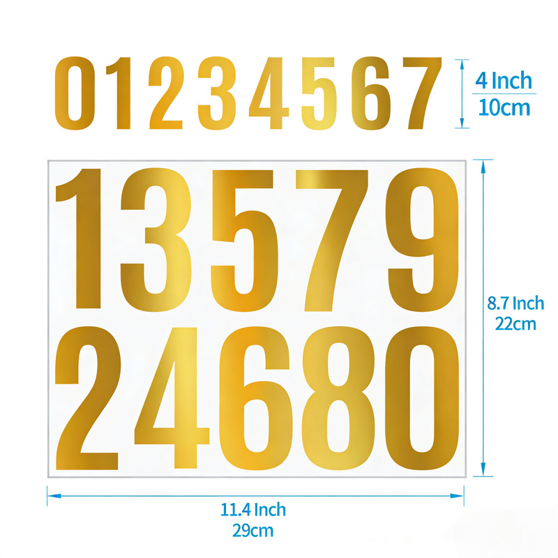 3-Inch 4inch Digital Sticker Large Vinyl Mailbox Logo Cargo Classification Self-Adhesive Cutting Mold Waterproof Sticker