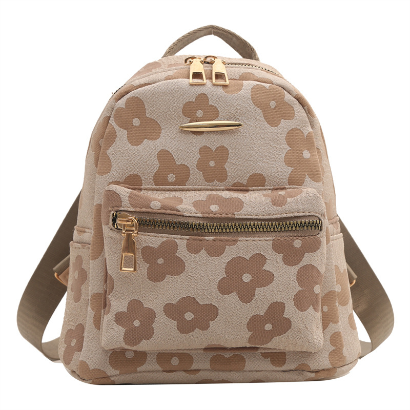 Flores de moda versátil bolsa casual 2024 nicho exterior suave red rojo mochila bolsa de salida popular este año