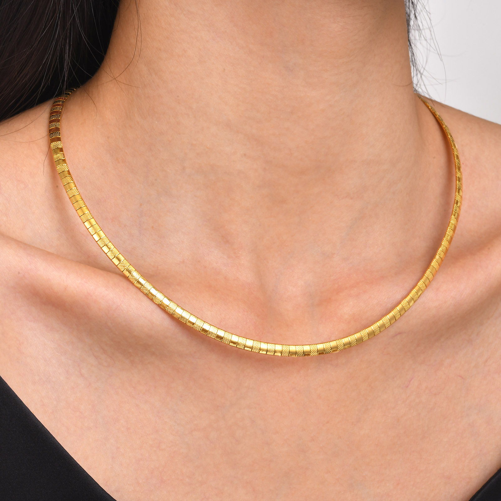 Women's Gender Wholesale Jewelry Simple Style Classic Style Solid Color 201 Stainless Steel Choker