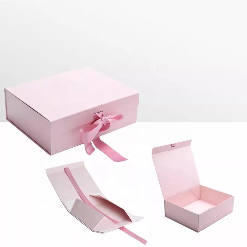 Caja de embalaje plegable de pedido T4, caja de regalo plegable plegable portátil de una pieza, caja de regalo magnética