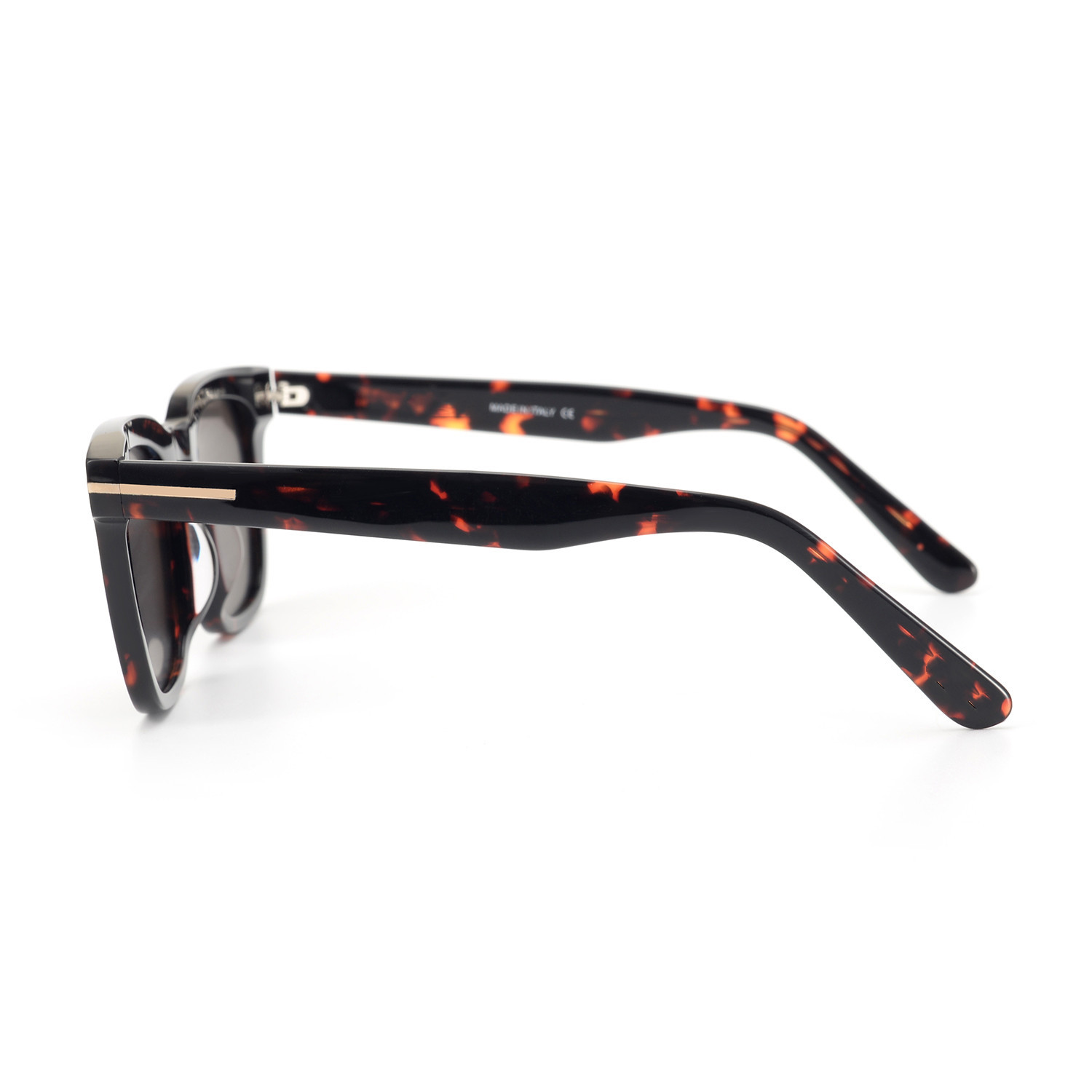 New High Quality TF751 High quality Full frame sunglasses for men and women Stylish frame Temford- Black